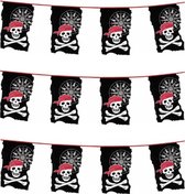 3x stuks piraten thema vlaggenlijnen doodshoofd 10 meter - Feestartikelen en versieirng