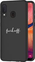 iMoshion Design voor de Samsung Galaxy A20e hoesje - Fuck Off - Zwart