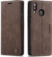 CaseMe - Samsung Galaxy A40 hoesje - Wallet Book Case - Magneetsluiting - Donker Bruin