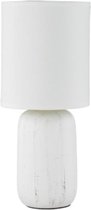 LED Tafellamp - Tafelverlichting - Trion Cleyoni - E14 Fitting - Rond - Mat Wit - Keramiek - BSE