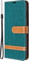 Samsung Galaxy A41 Hoesje - Denim Book Case - Groen