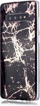 Samsung Galaxy S10 Plus Hoesje - Marble Design - Black Gold