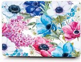 Macbook Pro 13 inch met Touch Bar 2016/2017 A1706 A1708 Hoes Case Cover - Laptop Cover - Bloemen tekening