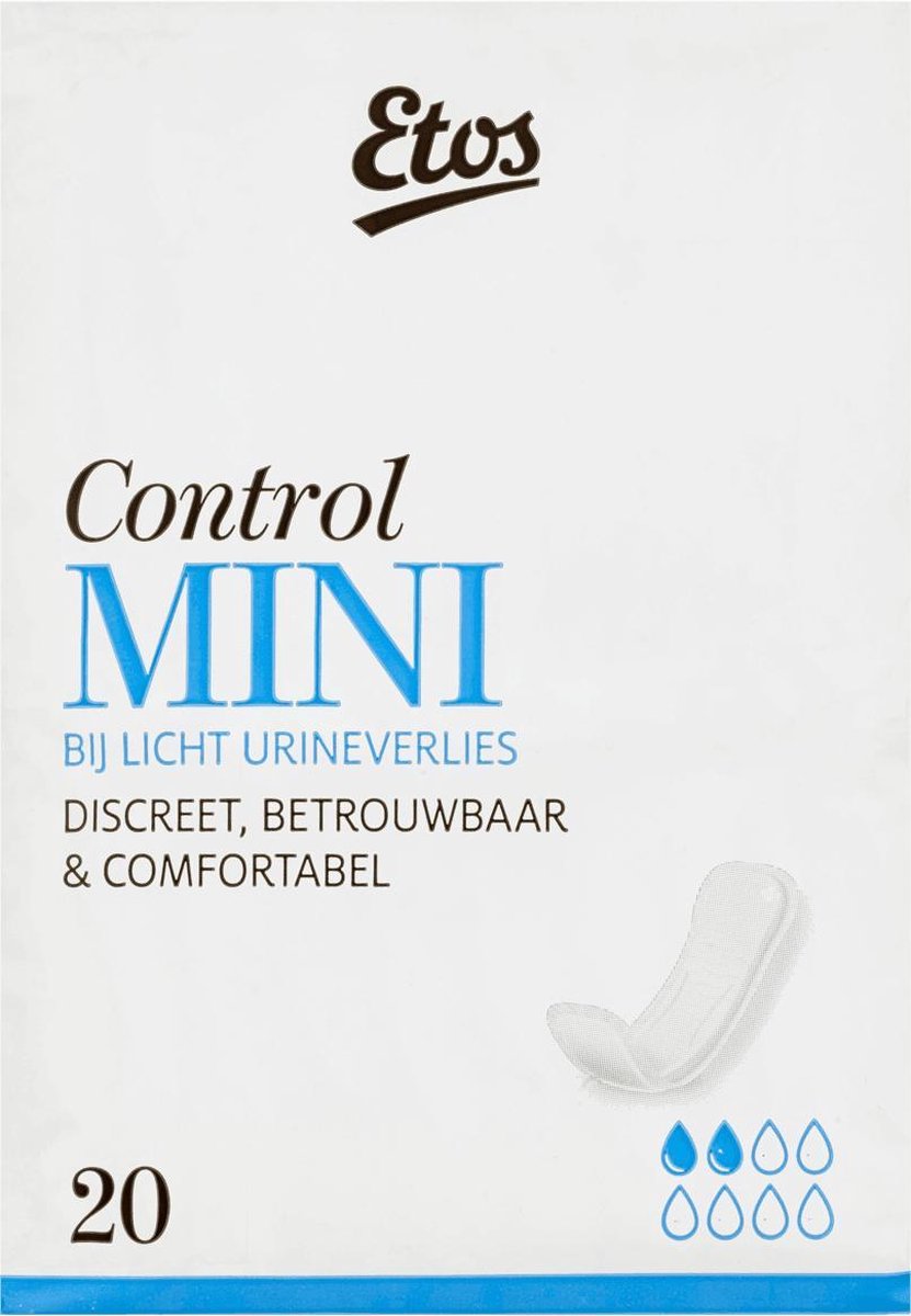 Reusachtig Instrument bende Etos Control Mini, incontinentieverband Mini - 120 stuks (6 x 20 stuks) |  bol.com