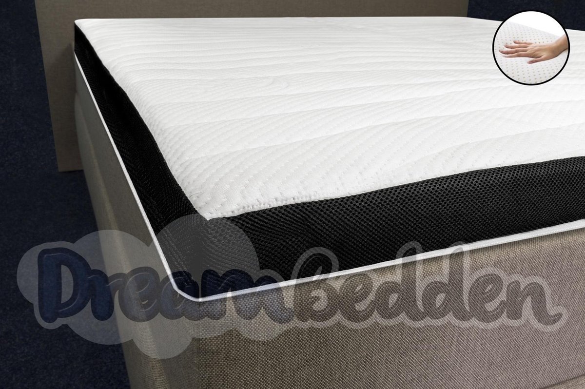 dreambedden Topper 180x210 Latex 8 cm Dik Excellent Bamboo Hoes wit