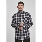 Urban Classics Overhemd -S- Oversized Checked Zwart/Wit