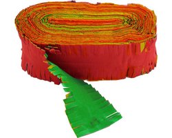 Crêpepapier slinger Carnaval 2.4 mtr Rood/geel/groen brandveilig