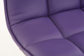 Bureaustoel - Stoel - Design - In hoogte verstelbaar - Kunstleer - Paars - 57x57x106 cm