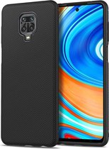 Xiaomi Note 9S / Pro Hoesje Texture TPU Zwart