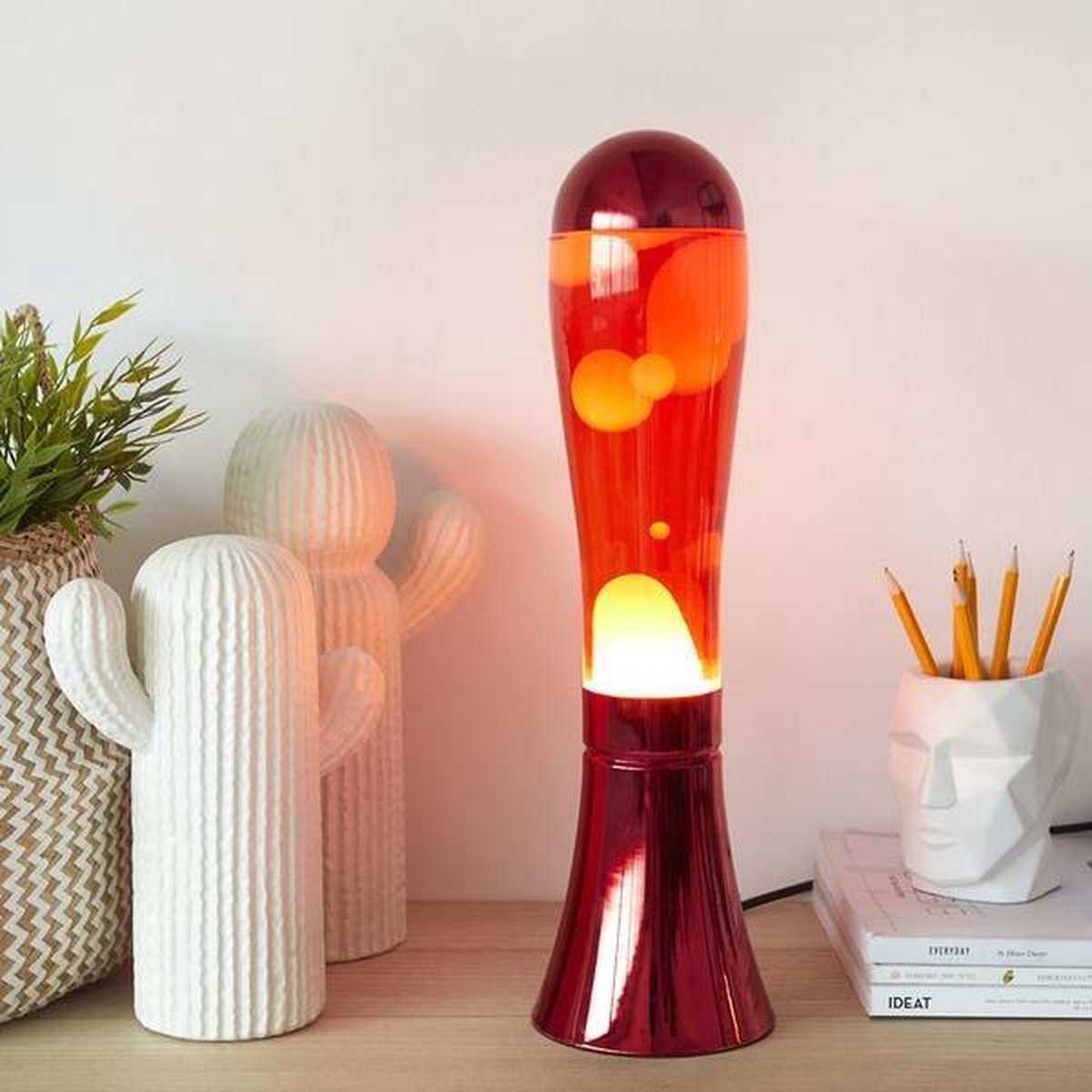 Lava Lamp Rouge - Lampe À Lave Enfant Et Adulte 38 cm