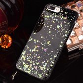 Let op type!! For iPhone 8 Plus & 7 Plus   Epoxy Dripping Black Starry Soft TPU Protective Case Back Cover