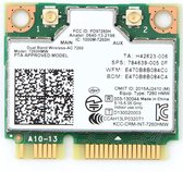 Dual Band Draadloze Wifi-kaart voor Intel 7260HMW Mini PCI-E 2.4G / 5Ghz WLAN Bluetooth 4.0 Wifi-kaart 802.11 ac / a / b / g / n