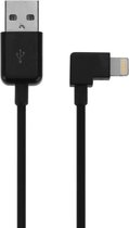 3 m Elleboog 8-polig naar USB-gegevens / laadkabel, voor iPhone XR / iPhone XS MAX / iPhone X & XS / iPhone 8 & 8 Plus / iPhone 7 & 7 Plus / iPhone 6 & 6s & 6 Plus & 6s Plus / iPad (zwart )