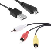 2-in-1 (USB + AV) digitale camerakabel voor Sony MD3 / W390 / T99 / WX5