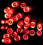 3 m Lichtslingerversierlicht, voor kerstfeest, 30 LED's, 2-modus flitser, op batterijen (rood licht)