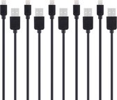 5 STKS HAWEEL 1 m hoge snelheid 8 pins naar USB Sync en oplaadkabel Kit, voor iPhone XR / iPhone XS MAX / iPhone X & XS / iPhone 8 & 8 Plus / iPhone 7 & 7 Plus / iPhone 6 & 6s & 6 Plus & 6s Plus / iPad (zwart)