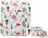 Flamingo Cactus patroon PU lederen beschermhoes tas voor FUJIFILM Instax Mini70 Camera