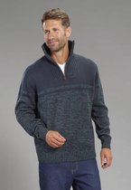 Pullover heren met opstaande kraag blauw maat M