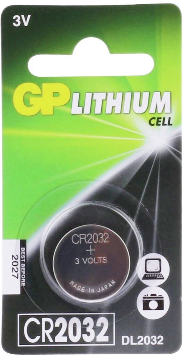 GP CR2032 lithium knoopcel batterij 3V blister(4