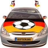 Motorkap hoes Duitsland met voetbal auto versiering