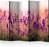 Kamerscherm - Scheidingswand - Vouwscherm - Lavender in the Rain II [Room Dividers] 225x172 - Artgeist Vouwscherm
