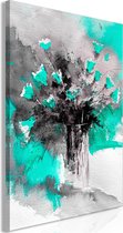 Schilderijen Op Canvas - Schilderij - Bouquet of Colours (1 Part) Vertical Green 40x60 - Artgeist Schilderij