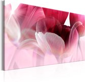 Schilderijen Op Canvas - Schilderij - Nature: Pink Tulips 120x80 - Artgeist Schilderij