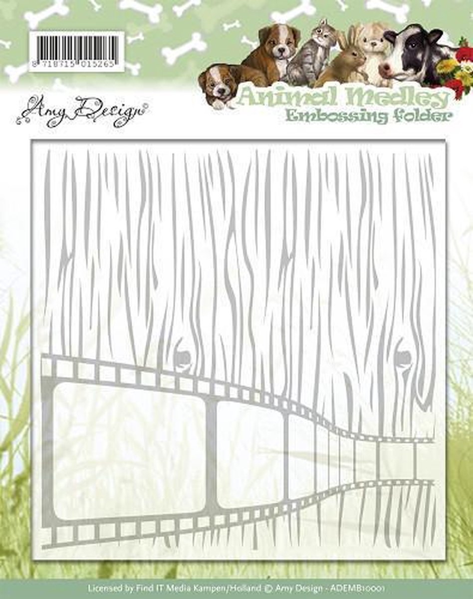 Amy Design Embossing Folder - ADEMB10001 - Animal Medley