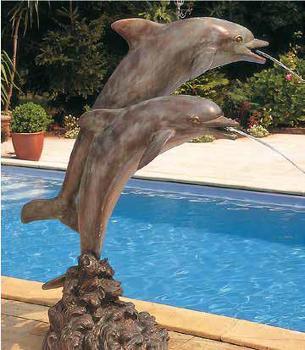 FONTAINE EXTÉRIEUR DE JARDIN TROIS DAUPHINS-A