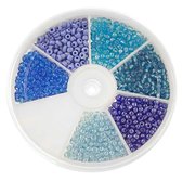 Kralendoos - Rocailles (3 mm) Mix Color Blue