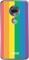 Motorola Moto G7 Hoesje Transparant TPU Case - #LGBT #ffffff