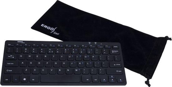 Ergoline ergonomisch toetsenbord – compact - bedraad - zwart – qwerty – 2  usb hubs -... | bol.com