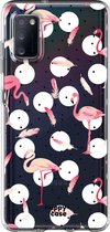 HappyCase Samsung Galaxy A41 Flexibel TPU Hoesje Flamingo print