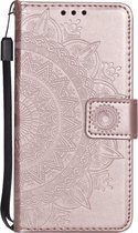 Samsung Galaxy S7 Hoesje - Coverup Bloemen & Vlinders Book Case - Rose Gold