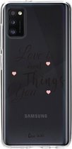 Casetastic Samsung Galaxy A41 (2020) Hoesje - Softcover Hoesje met Design - Love is about Print