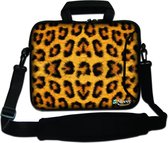 Sleevy 17,3 laptoptas luipaard print