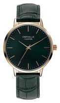 Orphelia Fashion OF711810 - Horloge - Leer - Groen - 43 mm
