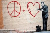 BANKSY Peaceful Hearts Doctor Canvas Print