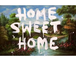 BANKSY Home Sweet Home Canvas Print