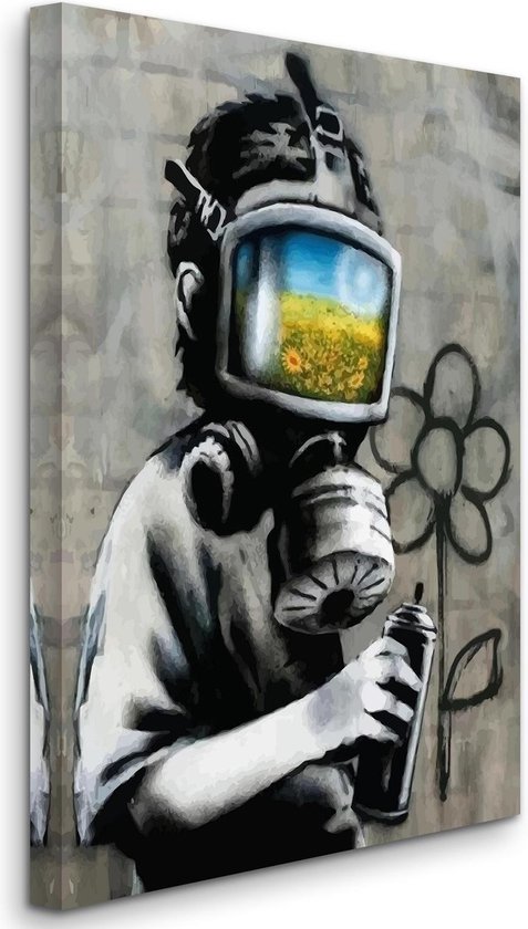 banksy gas mask