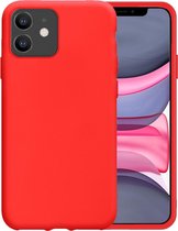 iPhone 11 Hoesje Siliconen Case Hoes Back Cover - Rood