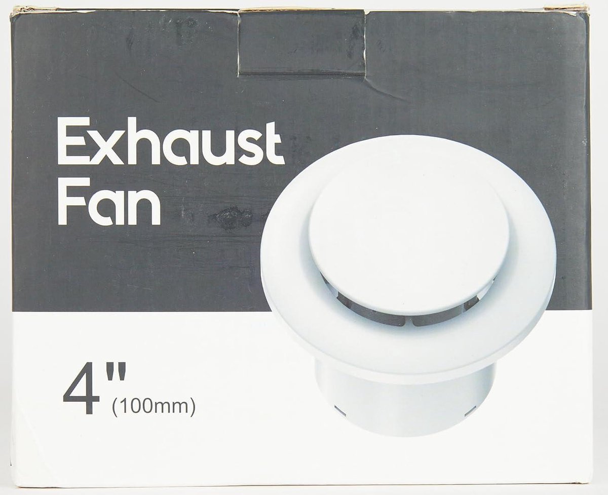 SBONNI Badkamerventilator 150 mm, sterke ventilatie, wc-ventilator 310 m³/u, badkamerventilator met 1 m netsnoer, stille badkamerventilator voor keuken, toilet, garage en zolders