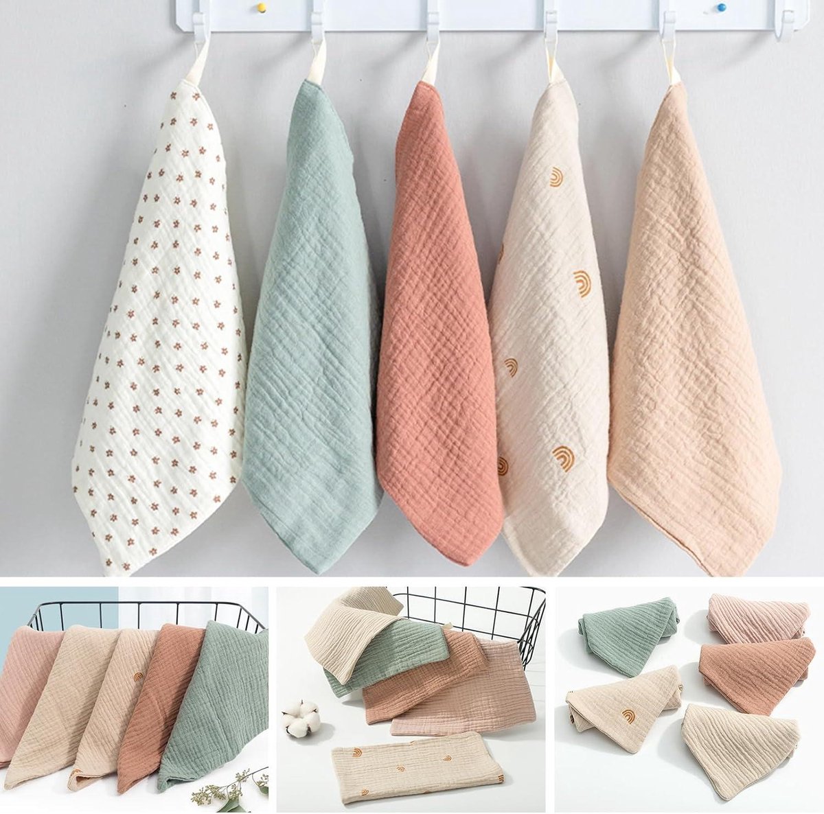 Cam Cam Copenhagen Muslin Berries Multidoeken Set - 3 Stuks - 70 x 70 cm