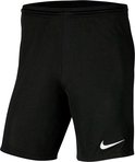 Short de sport Nike noir pour homme avec un logo Nike blanc sur la jambe gauche.