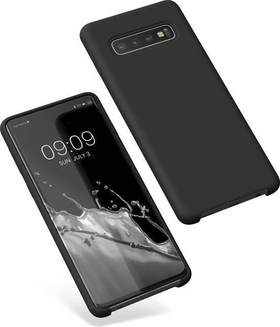 kwmobile telefoonhoesje geschikt voor Samsung Galaxy S10 - Hoesje met siliconen coating - Smartphone case in donkergrijs