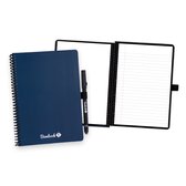 Bambook Colourful uitwisbaar notitieboek - Donkerblauw (Navy) - A5 - Pagina's: Blanco & Gelinieerd - Duurzaam, herbruikbaar whiteboard schrift - Met 1 gratis stift