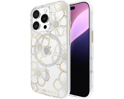 Case-Mate Floral Gems Case geschikt voor iPhone 16 Pro - Hoesje compatible met MagSafe - Sparkly Floral Telefoonhoesje met 3 meter valbescherming