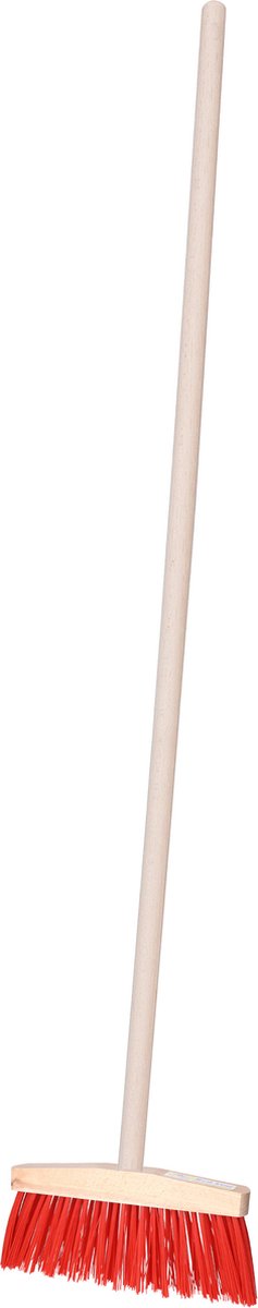 Goedkoopste Brumag Voegenbezem Vega voor randjes - Harde vezels - 30 cm breed - Houten steel van 140 cm - smalle kop - rood