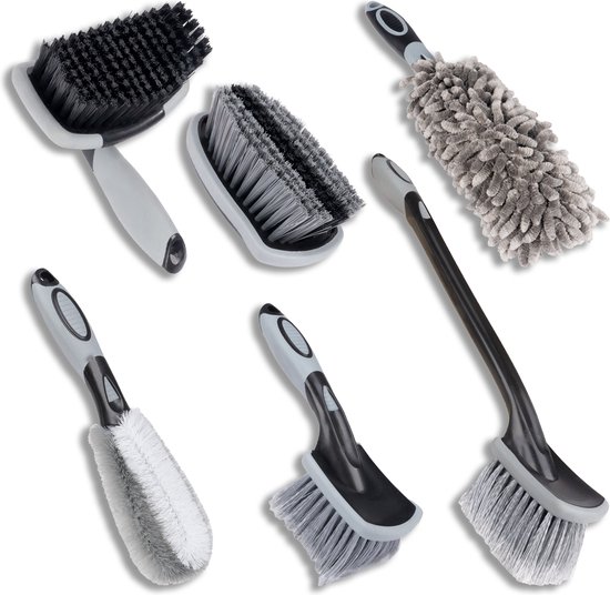 VCTparts® VCTdetailing Detailing Combideal Borstels Velgen en Banden Reinigings Pakket 6-delig voor Brandschone Auto en Velgen [VCTdetailing™ - Detailing Producten - Detailen - Auto Wassen]