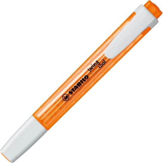Oranje STABILO swing cool marker met witte dop.